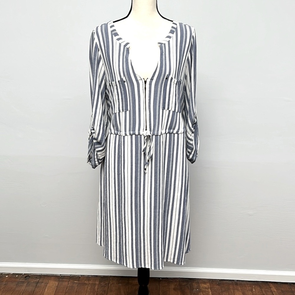 Torrid Zip Front Drawstring Shirt Dress